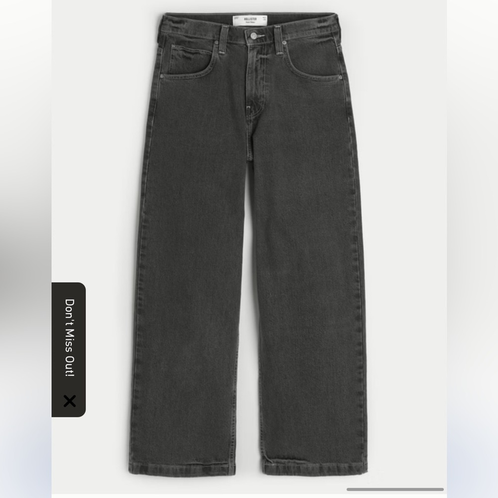 Men’s Hollister Washed Black Super Baggy Jeans